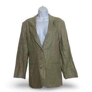 Vintage International Scene Linen Blazer